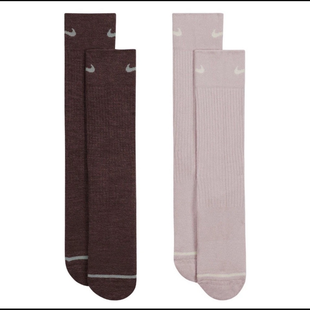 Nike Men's Brown and Pink Crew Socks